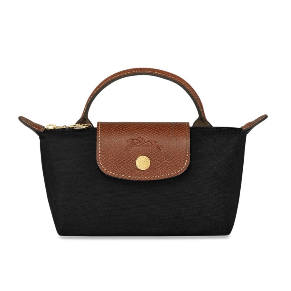 Longchamp Mini Cosmetics Pouch with Handle Black